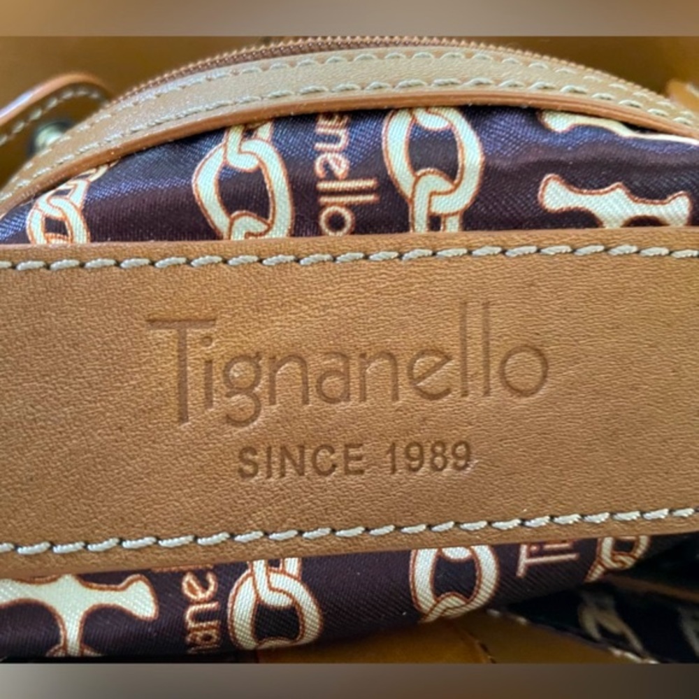 Tignanello Tote Purse with silver buckle detail - Picture 13 of 15